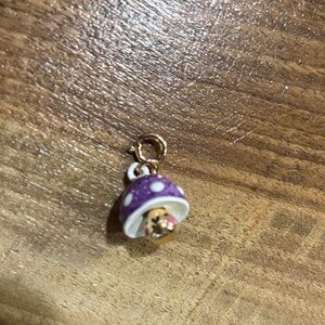 Purple and Gold Mushroom Charm